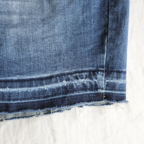 KanCan Raw Hem Denim Mini Skirt 9/28 - Picture 3 of 6